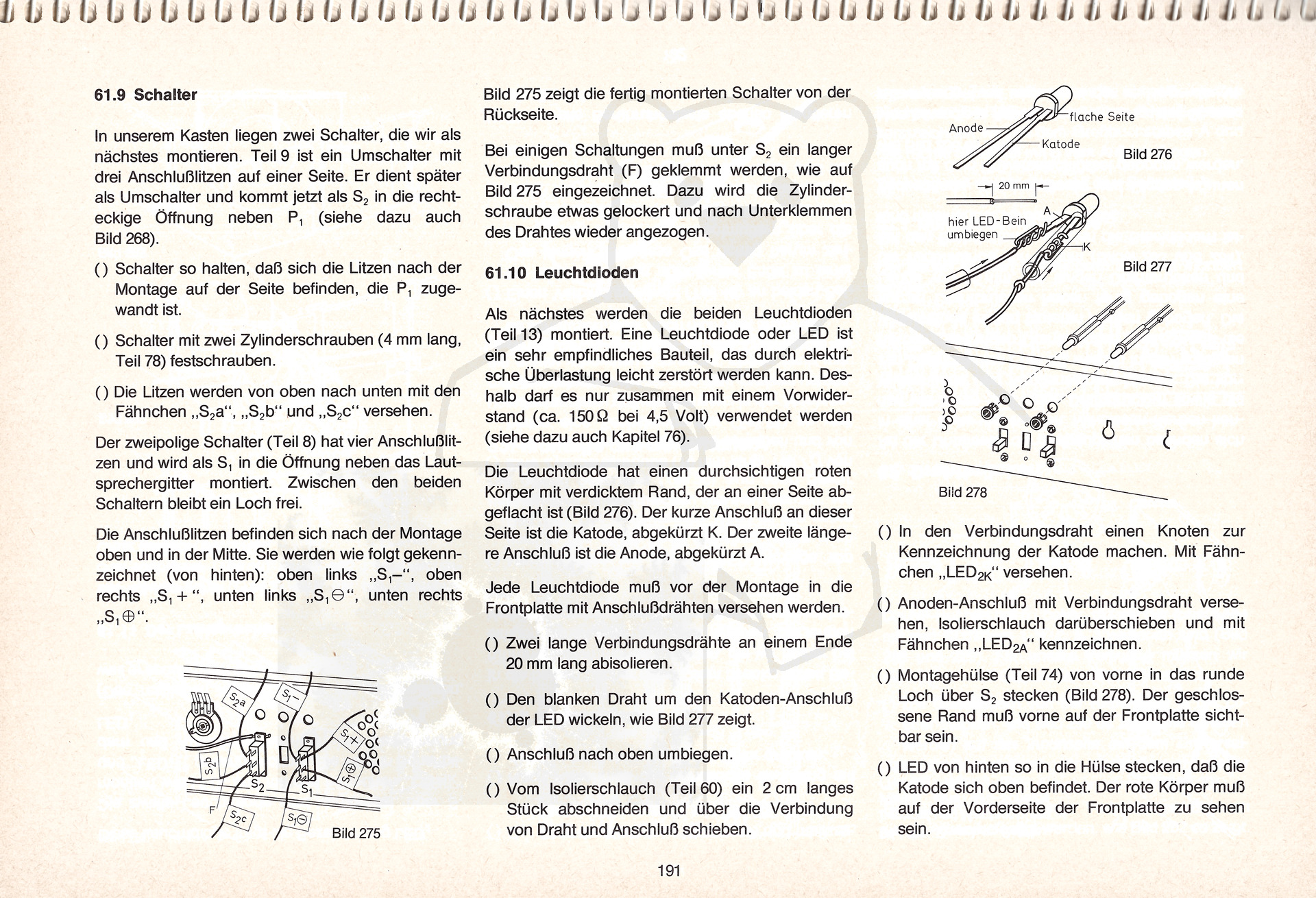 Kosmos Elektronik Labor E200 Handbuch Seite 191